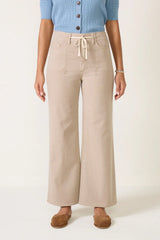 Ari w Waistband Tie Wide Leg Pant