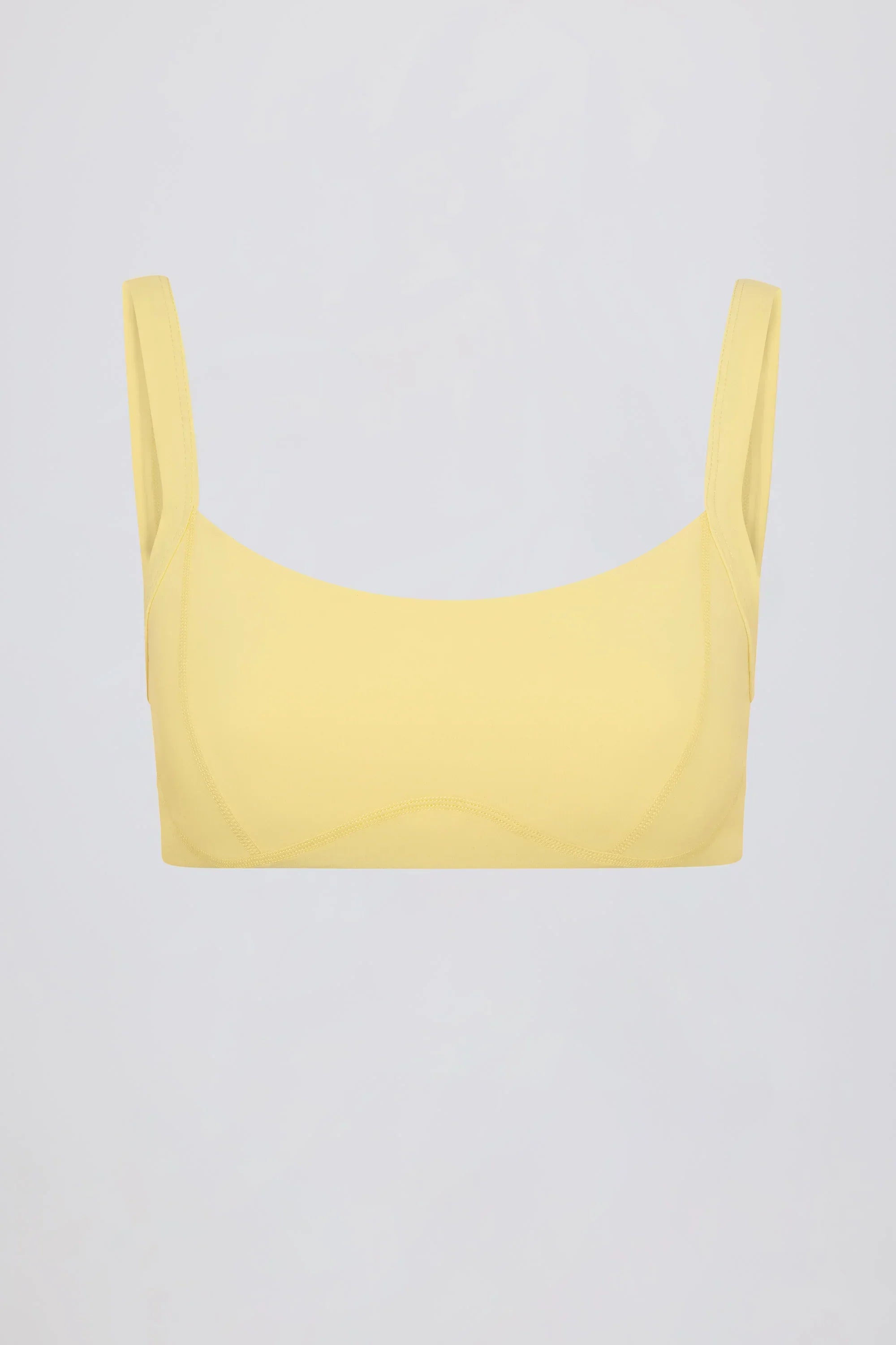 Soft Active Seam Detail Sports Bra in Lemon