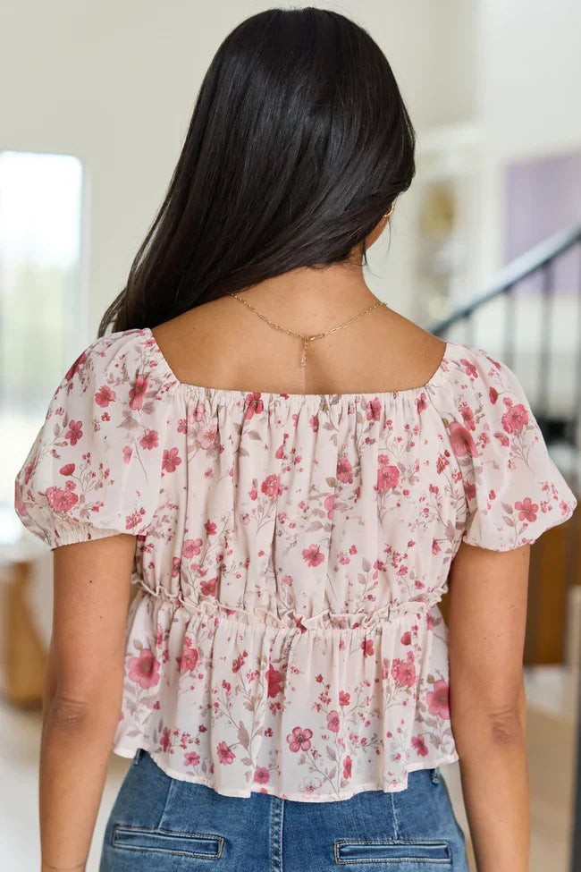 Gabby Ditsy Floral Babydoll Top