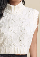 Cable Knit Sweater Cloud Dancer