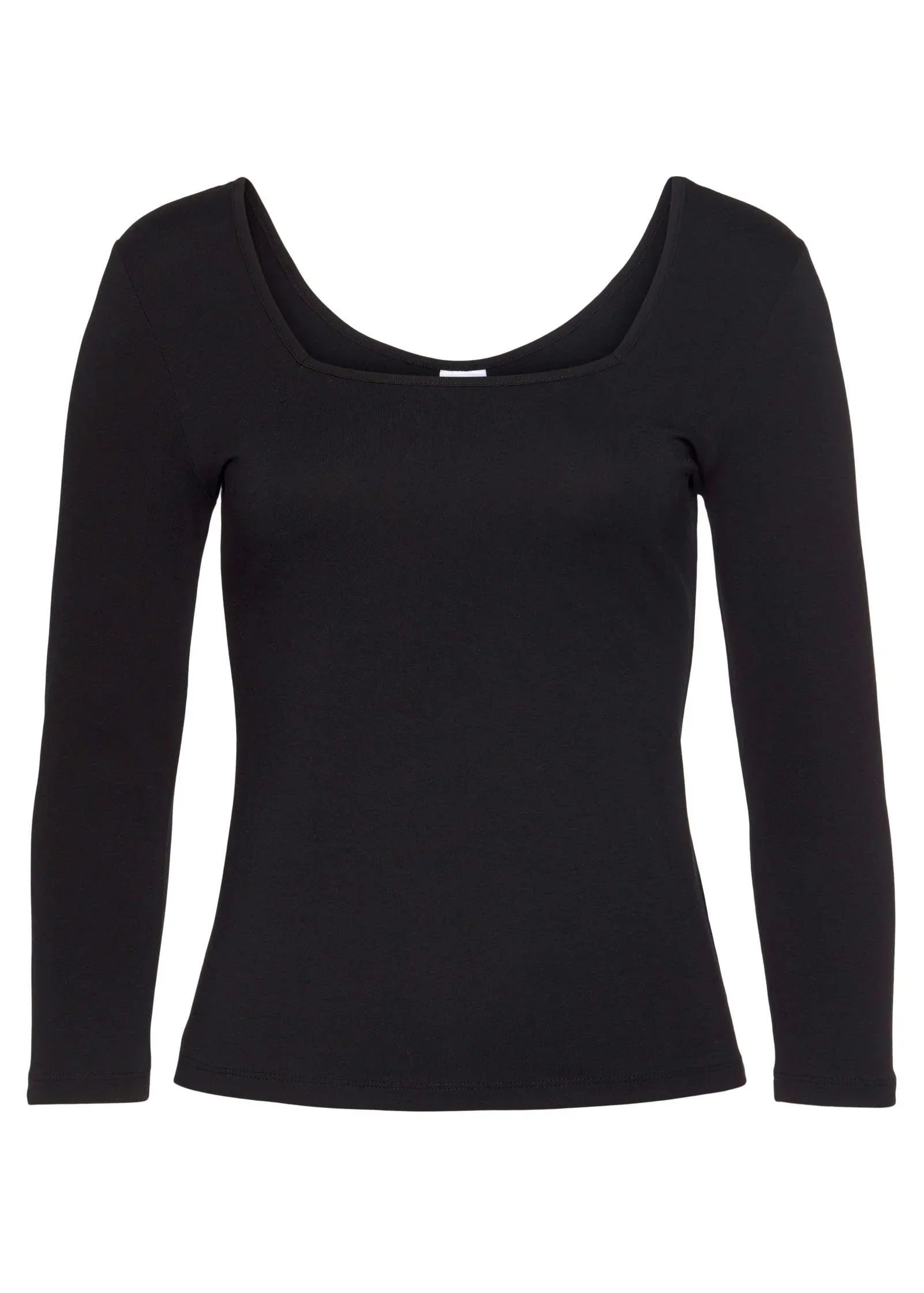 Square Neck Top Black