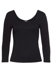 Square Neck Top Black
