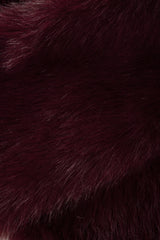 Faux Fur Cropped Bolero in Wine