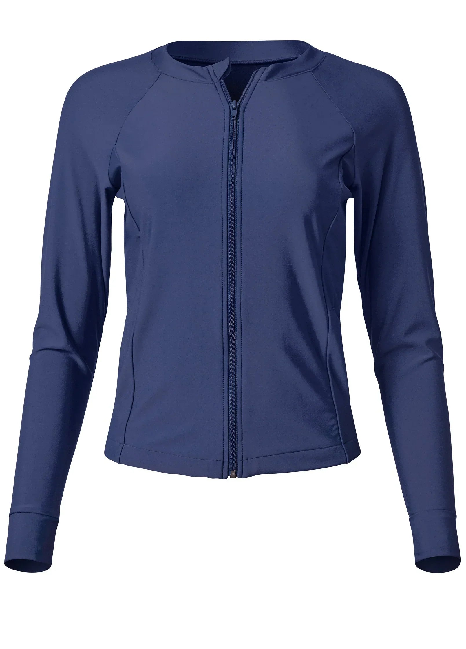 Sequin Zip Rash Guard Ultramarine Blue