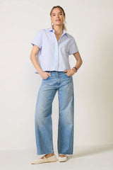 Boxy Crop Short Sleeve Shirt