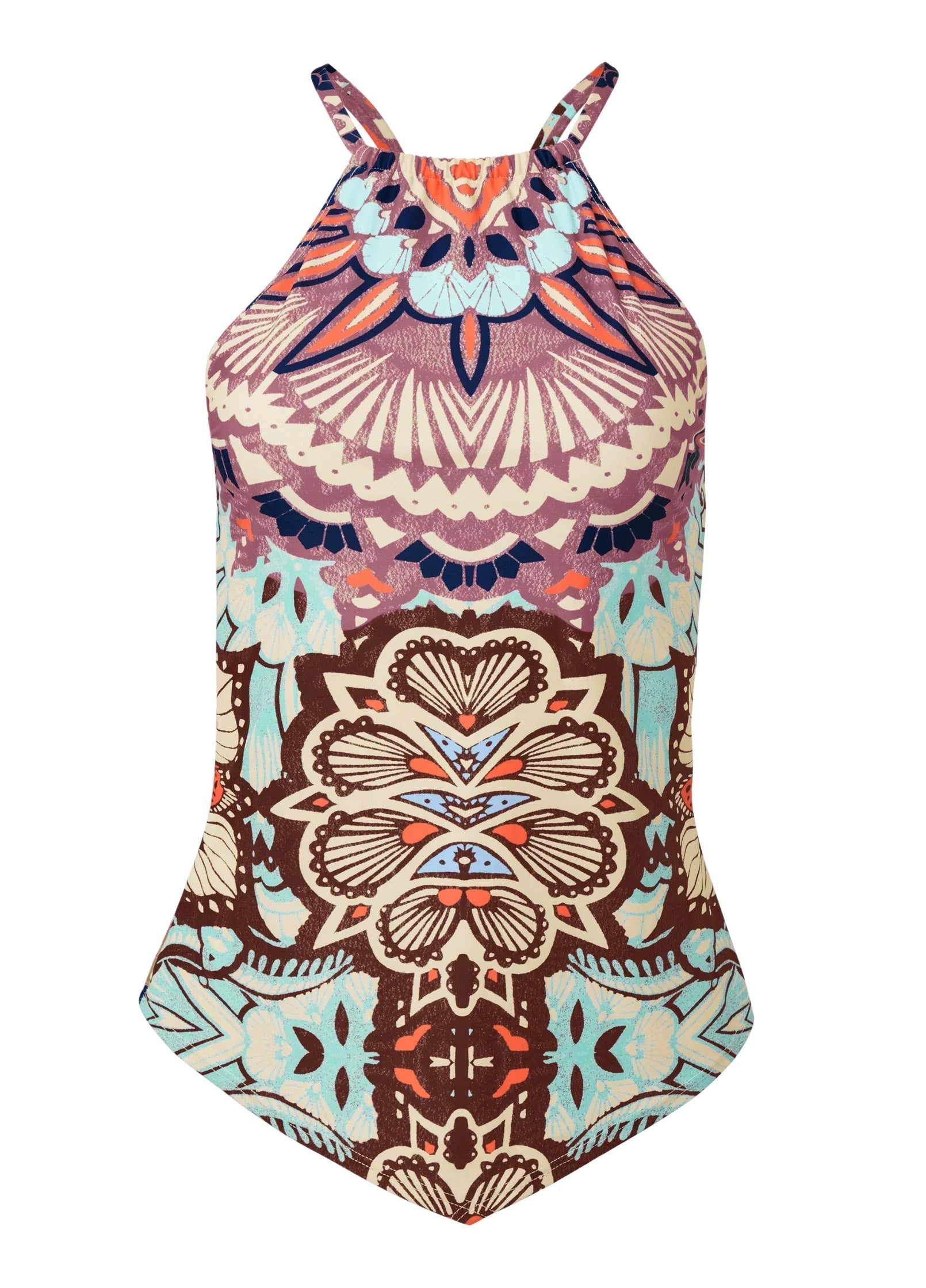 Hanky Hem High Neck Tankini Top Summer Sands