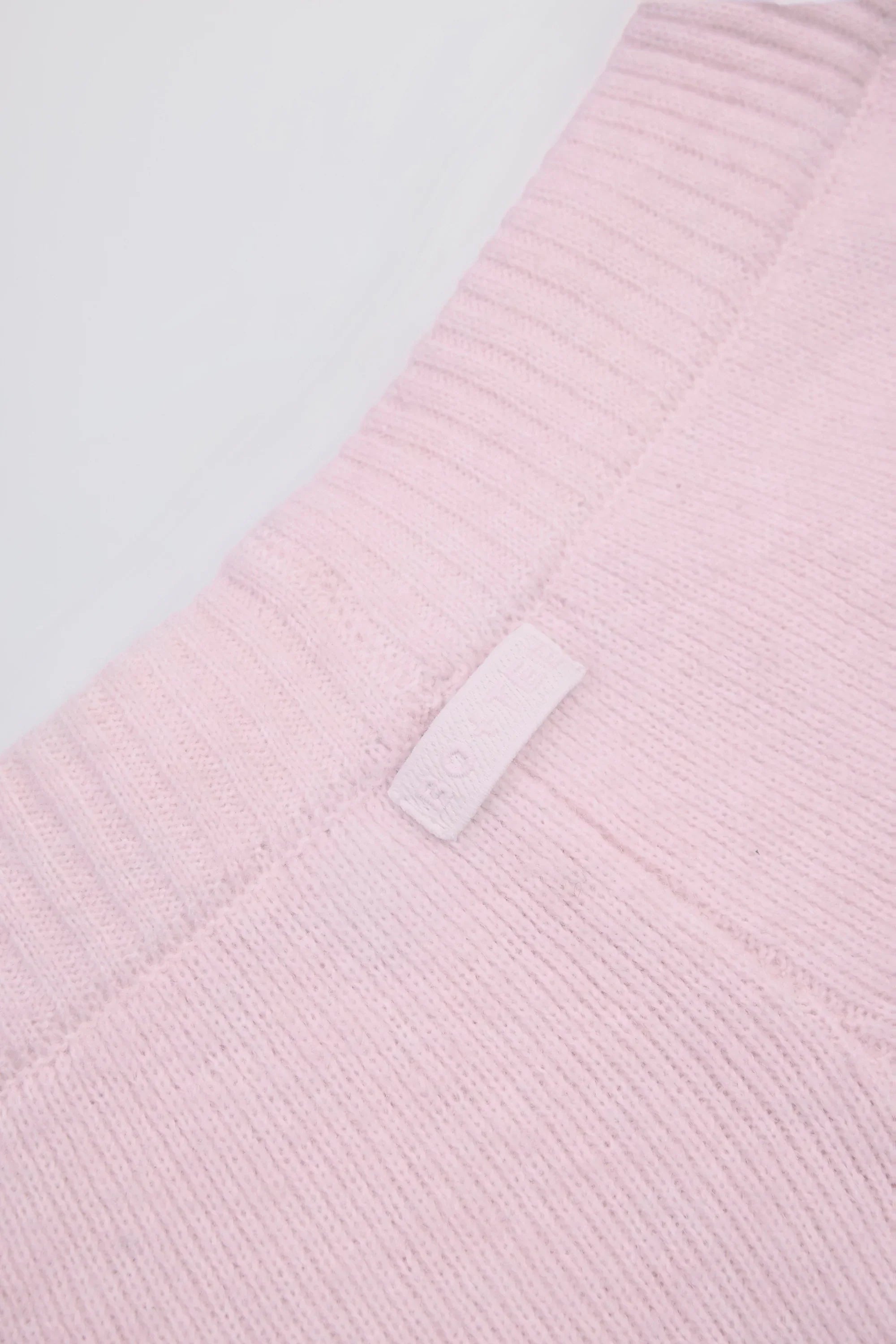 Knit Mid Rise Wide Leg Joggers in Soft Pink