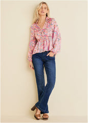 High Low Blouse Venetian Paisley