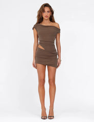 COBI MINI DRESS 20 BROWN