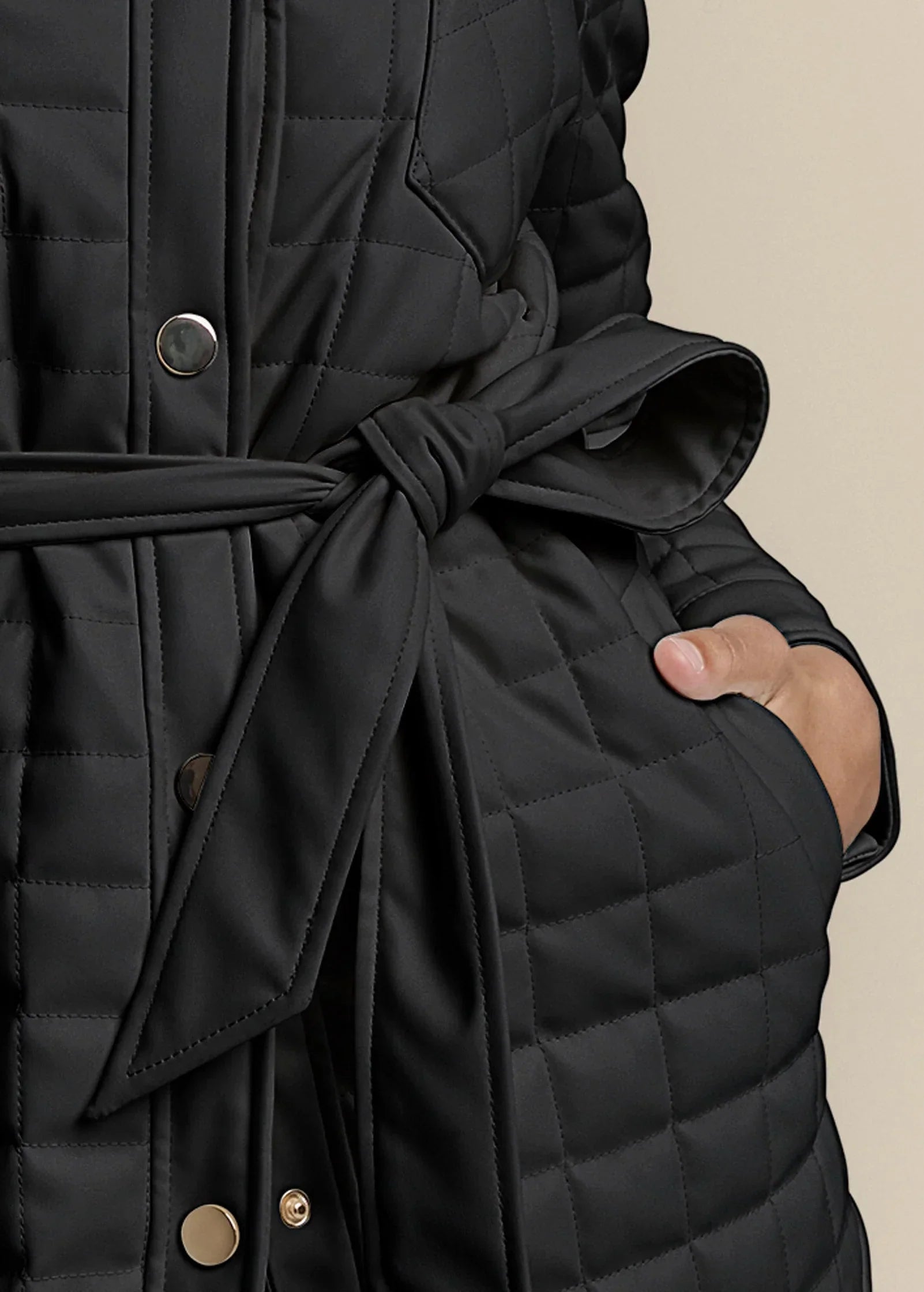 Faux Leather Shacket Black