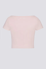Soft Active Sweetheart Neck Crop Top in Ballet Pink