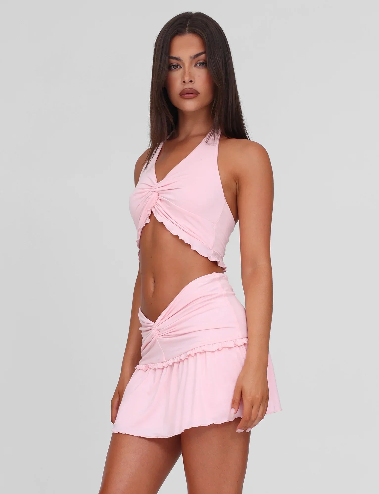 KATYA MINI SKIRT PALE PINK