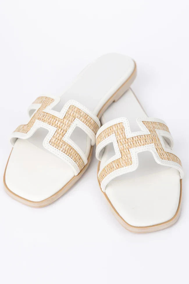 Ena White Sandals