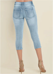 Cindy Capri Jeans Light Wash