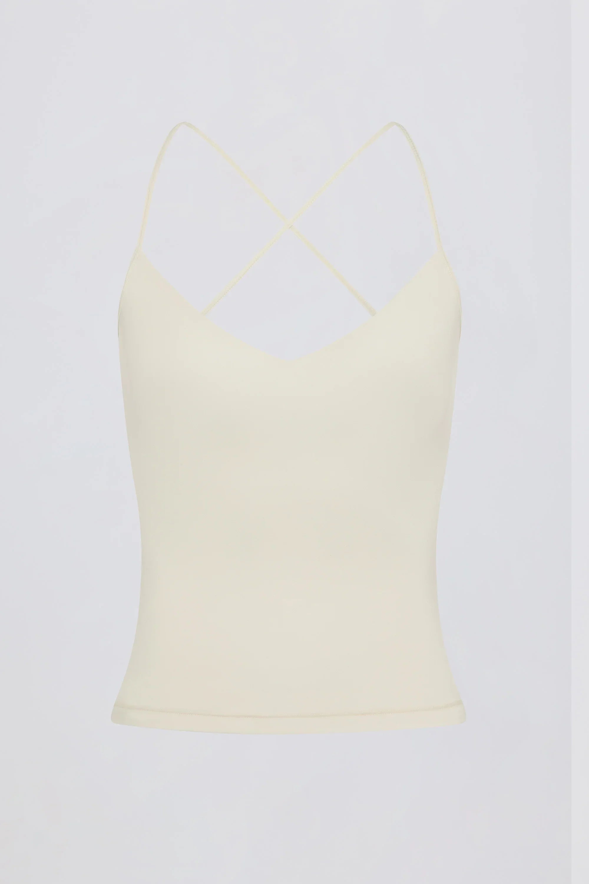 Cross Back Tank Top in Cream