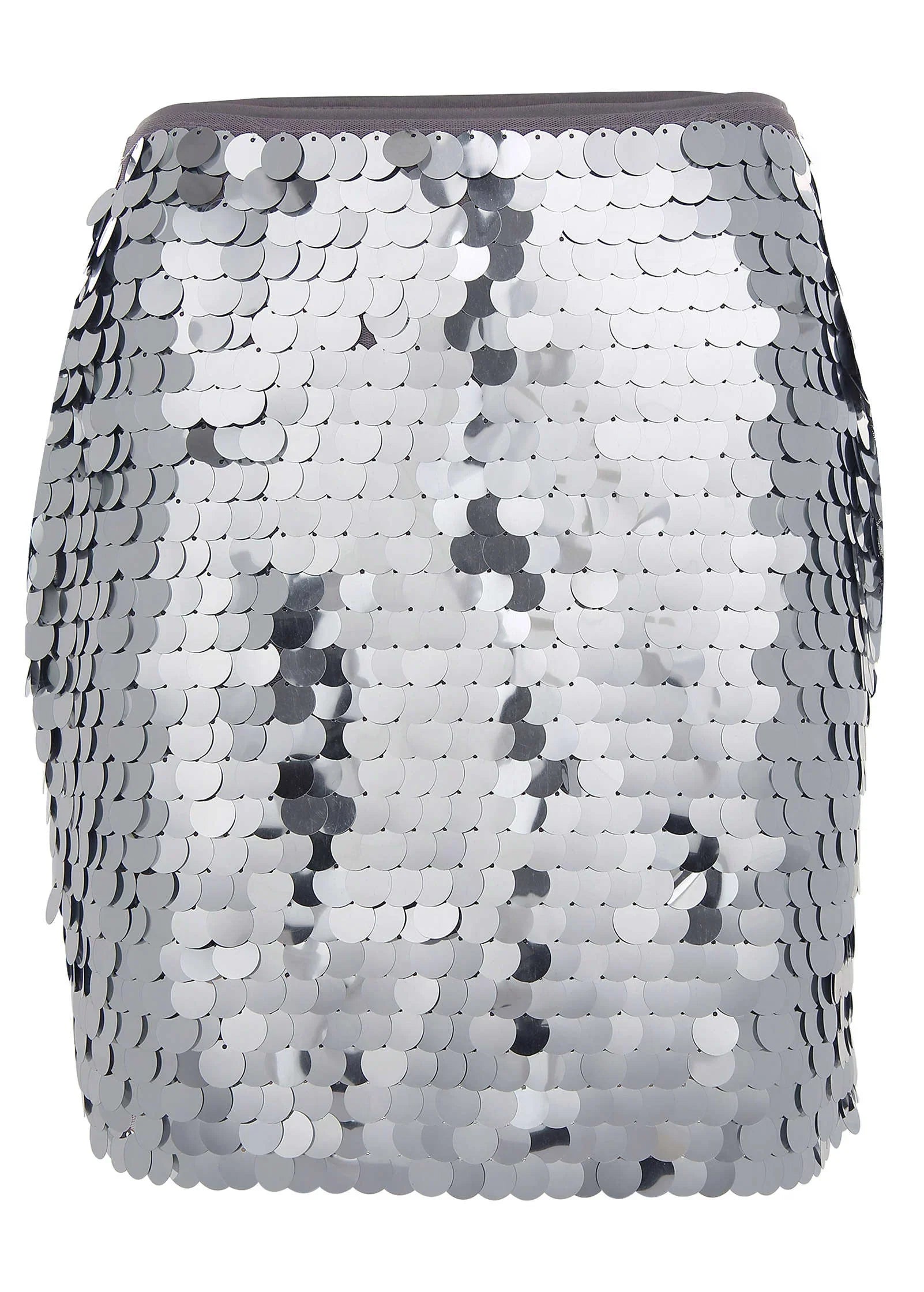 Mirror Ball Mini Skirt Mirrored Mesh Sequins