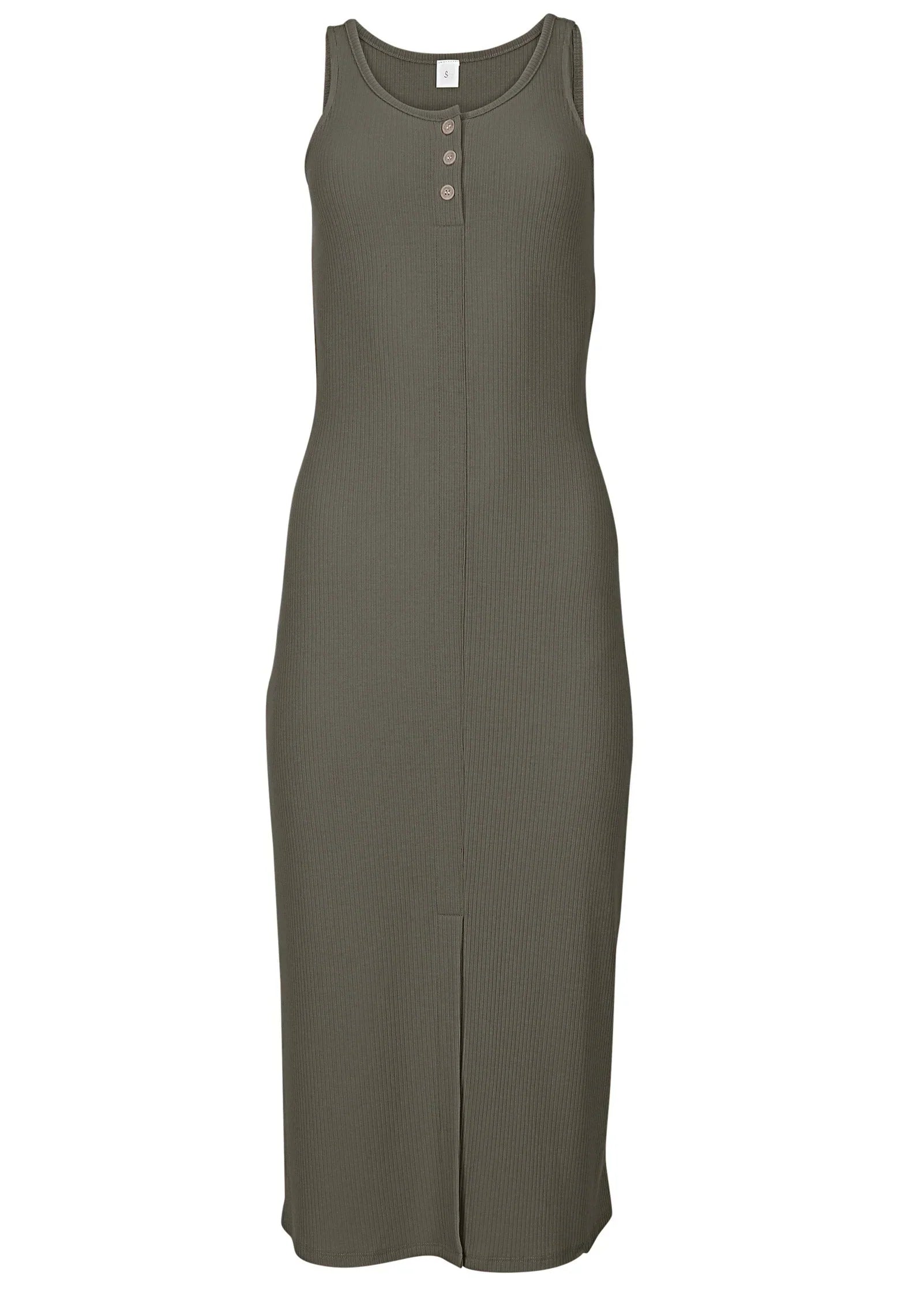 Henley Midi Dress Olive