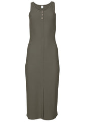 Henley Midi Dress Olive