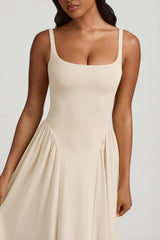 Modal A Line Midaxi Dress in Ivory