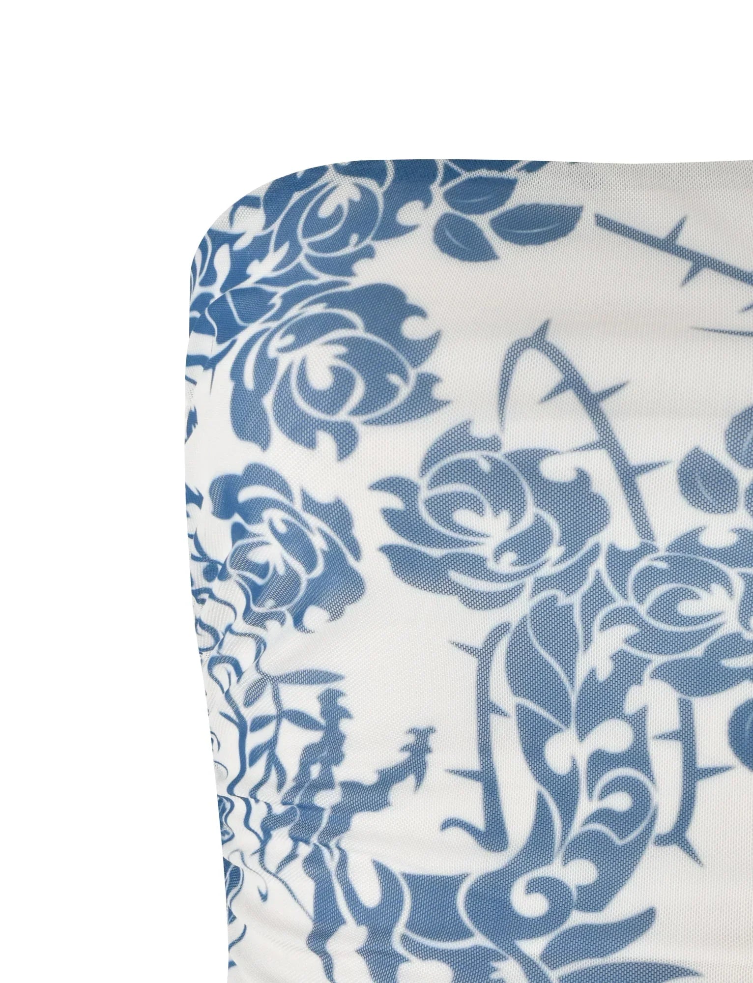 HARRIETT TUBE TOP BLUE TATTOO TATTOO PRINT