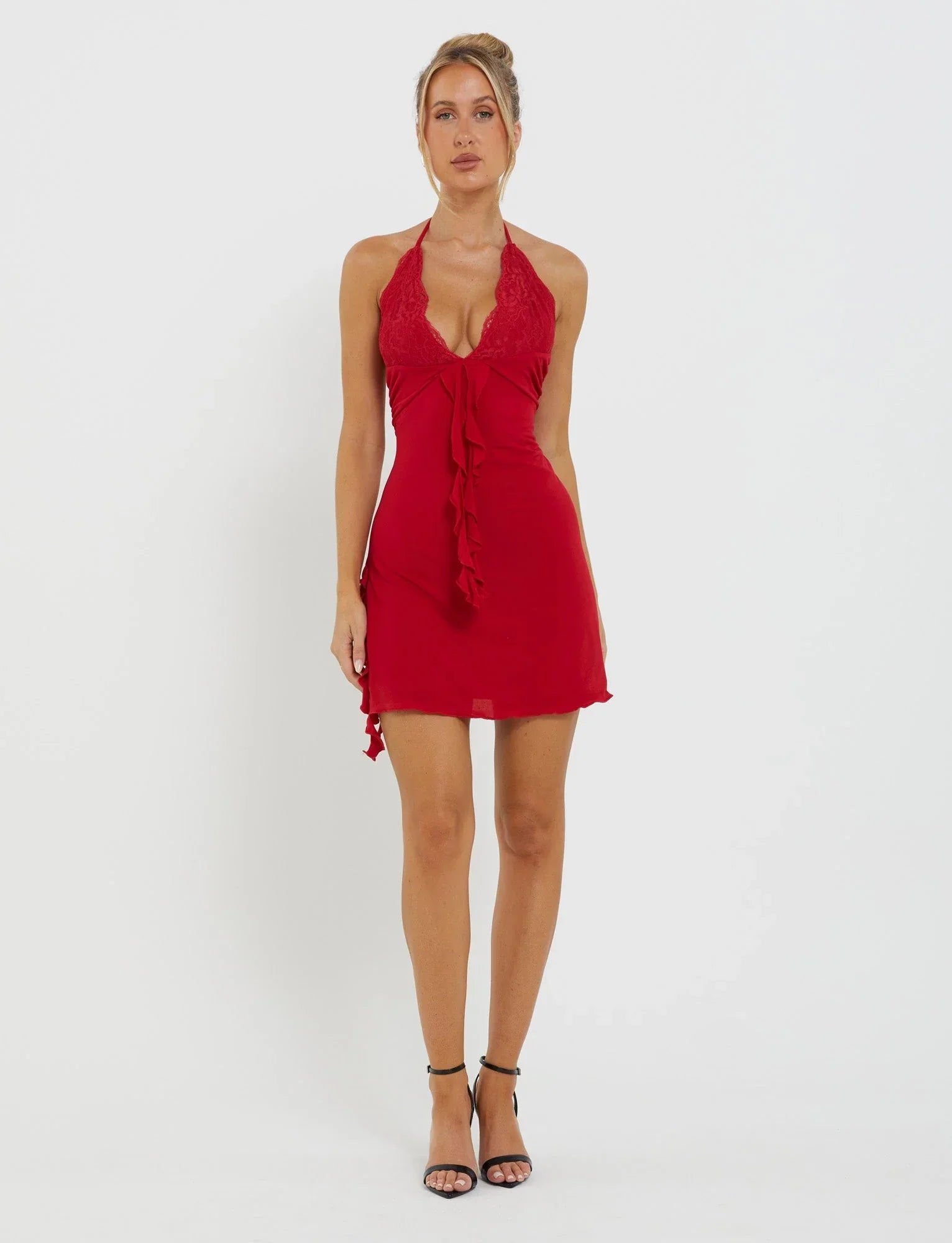 DEENA DRESS RED