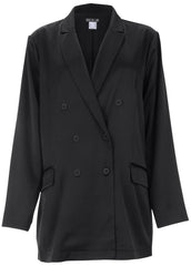 Double Breasted Blazer Jet Black