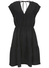 Tiered Cover Up Dress Jet Black