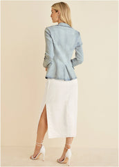 Sweetheart Denim Blazer Light Wash