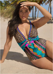 Barbados One Piece Swimsuit Jungle Beauty