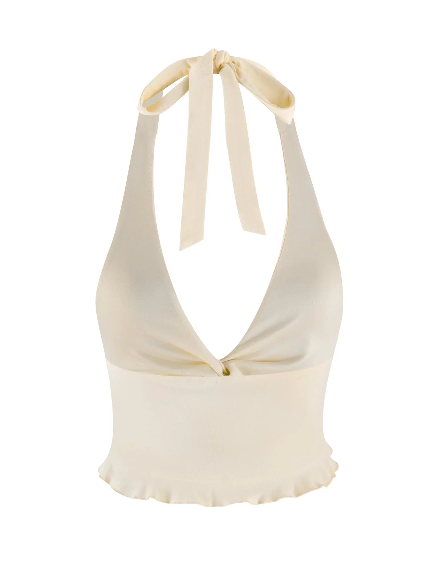 KATYA HALTER TOP WHITE CREAM