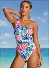One Shoulder Swimsuit Botanical Garden