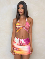 ZARIAH MINI DRESS MACRO ORCHID