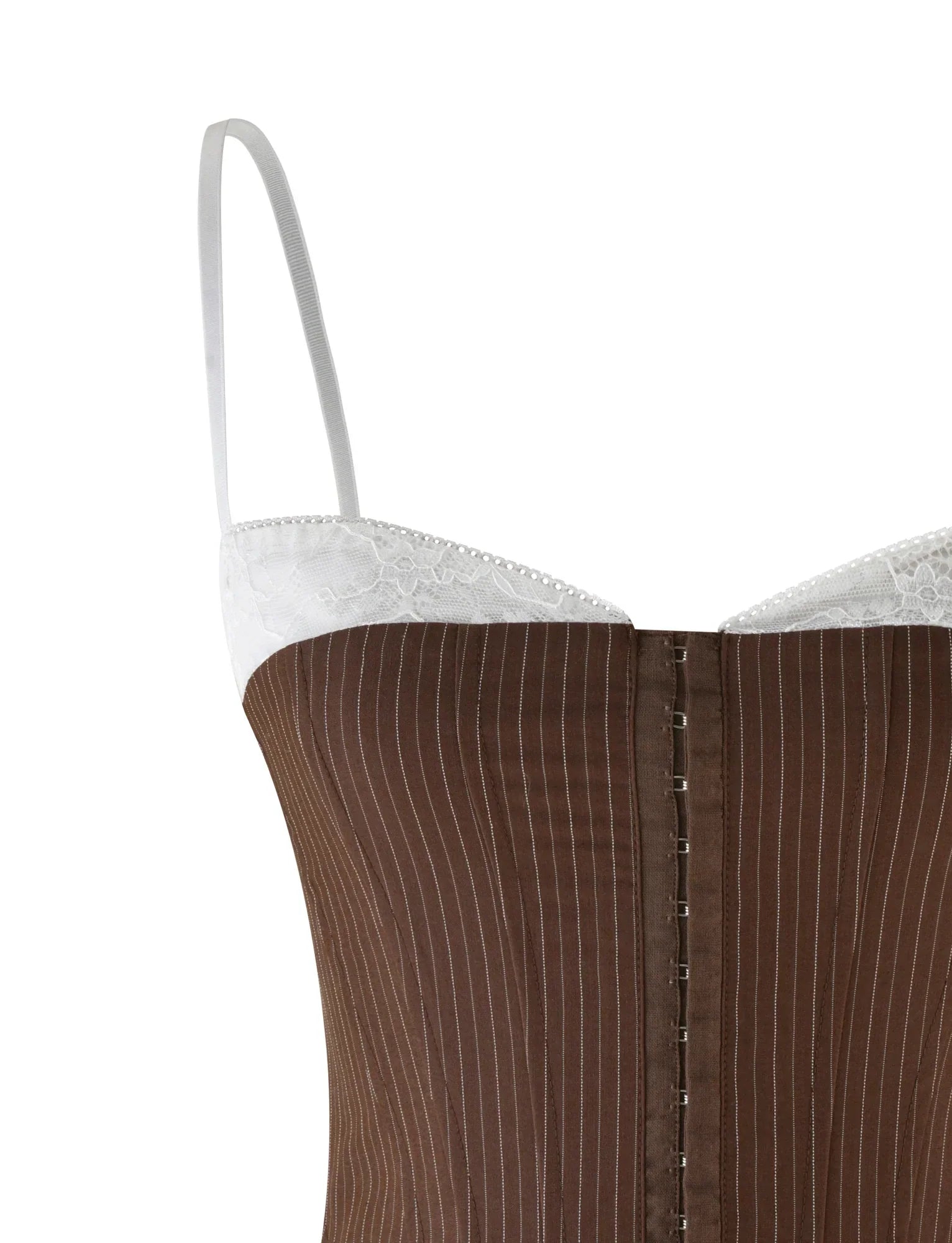 ANTONELLA CORSET 20 BROWN CHOCOLATE CHOCOLATE PINSTRIPE