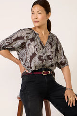 Paisley Blouson Blouse