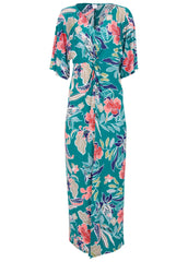 Twist Front Maxi Dress Paradise Floral