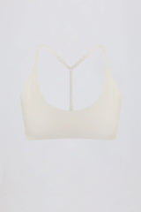 Soft Active Racerback Sports Bra in Oat
