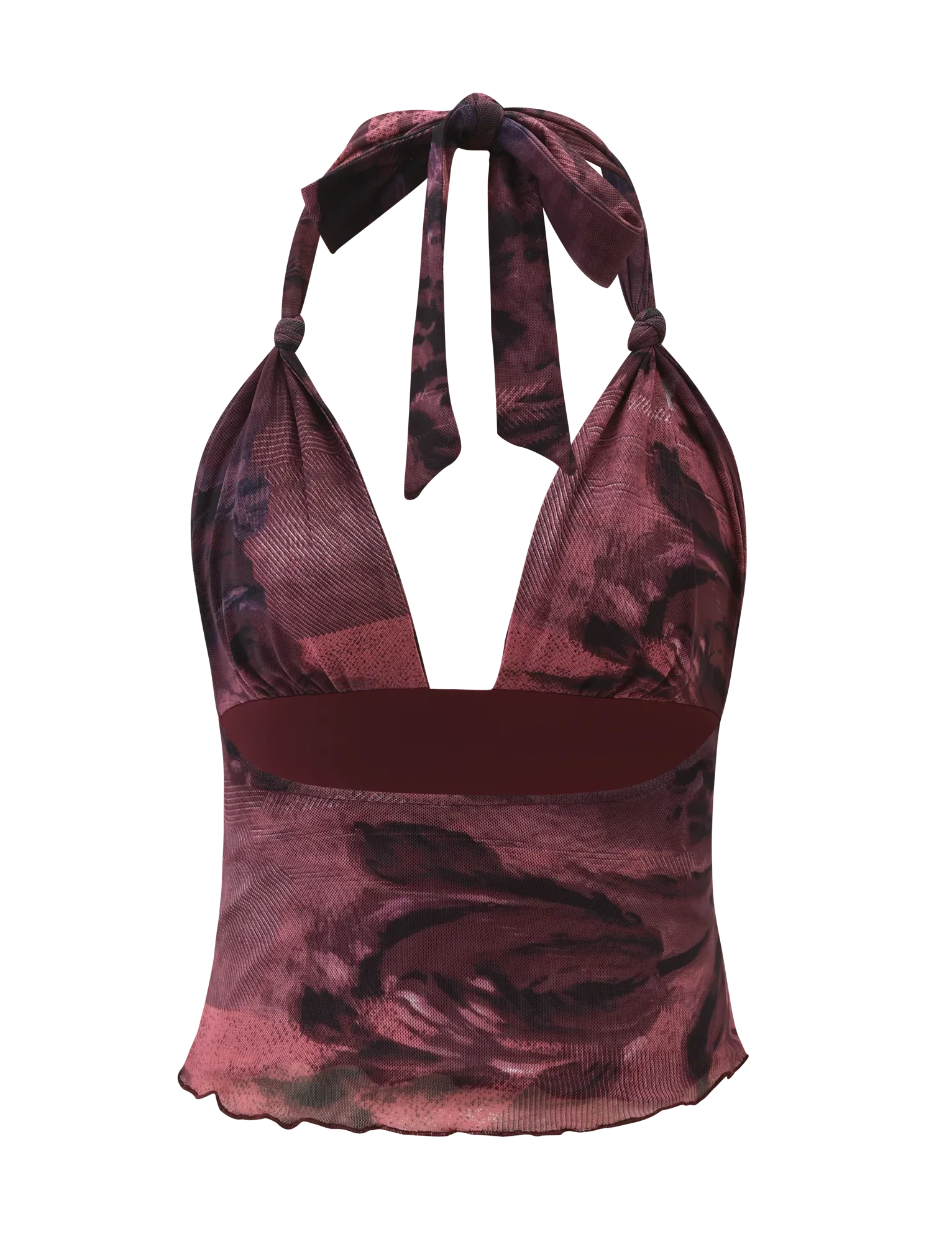 FRIEDA TOP BURGANDY ROMANTICA