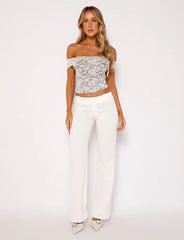 KITTIE TWILL PANT WHITE