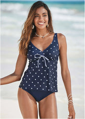 Dot Tankini Top Set Striped Polka Dot