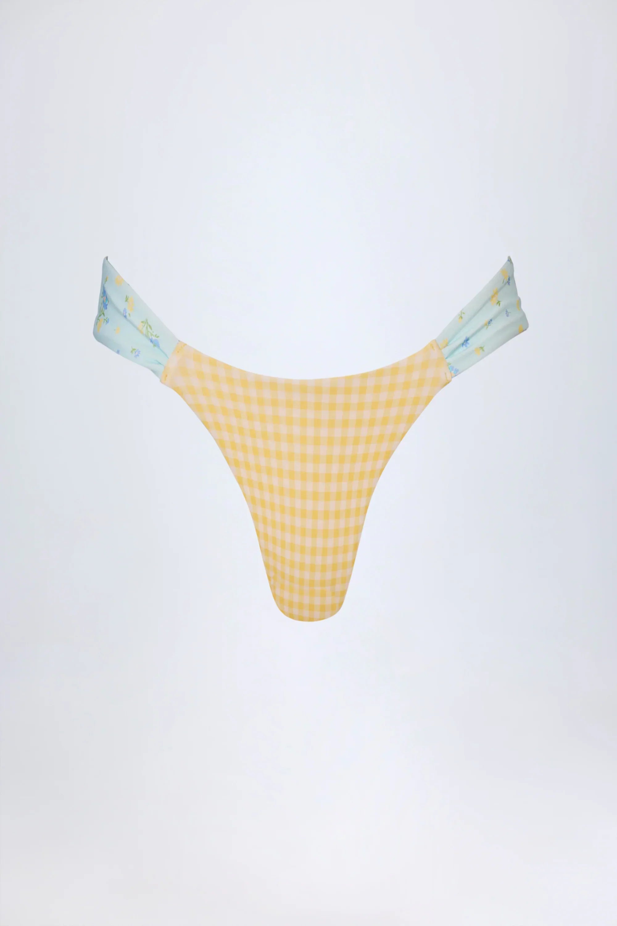 Cheeky Bikini Bottoms in Yellow Gingham