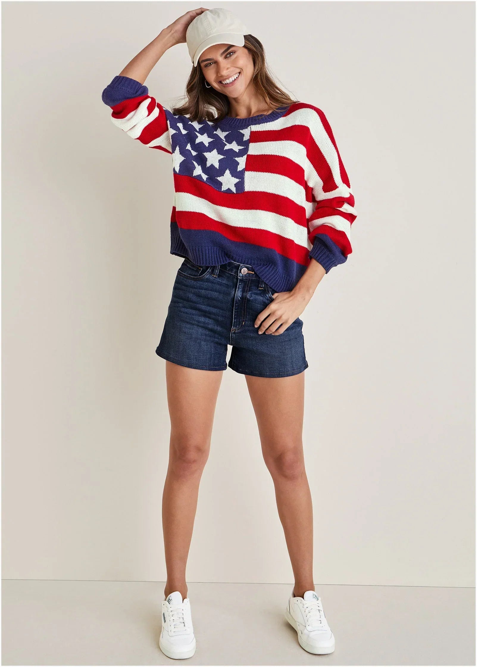 Stars And Stripes Sweater Racing Red Multi