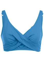 Lovely Lift Wrap Top Azure Blue