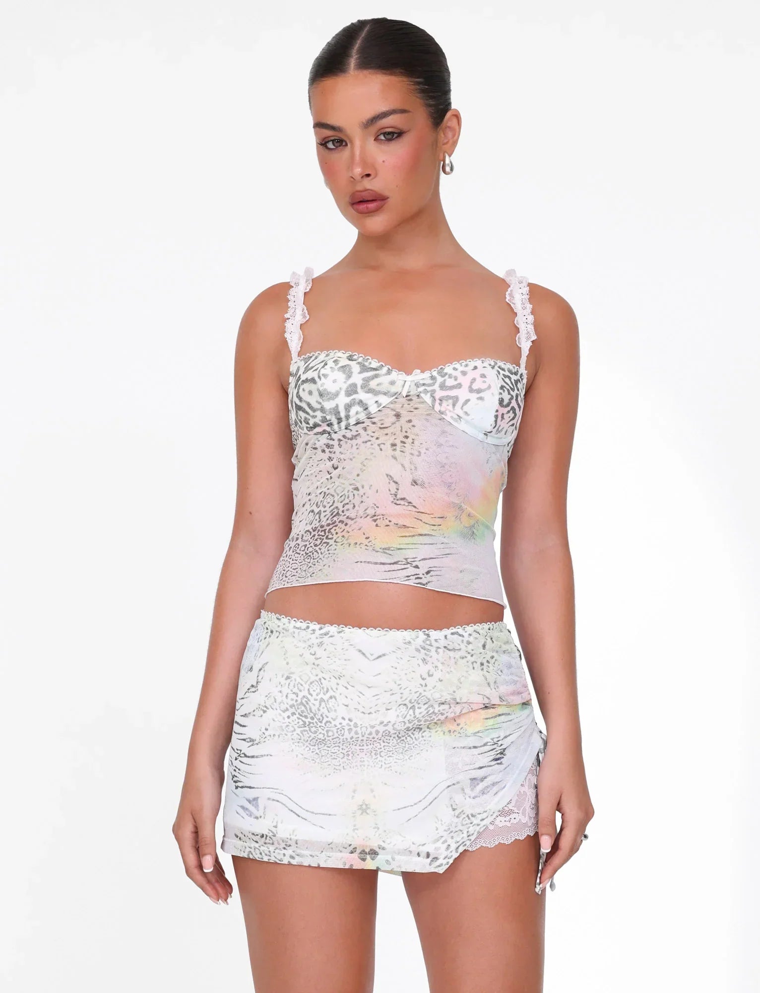 JOSEPHINE TOP WHITE ANIMAL ANIMAL PRINT