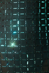 Embellished A Line Semi Sheer Mini Dress in Emerald Green
