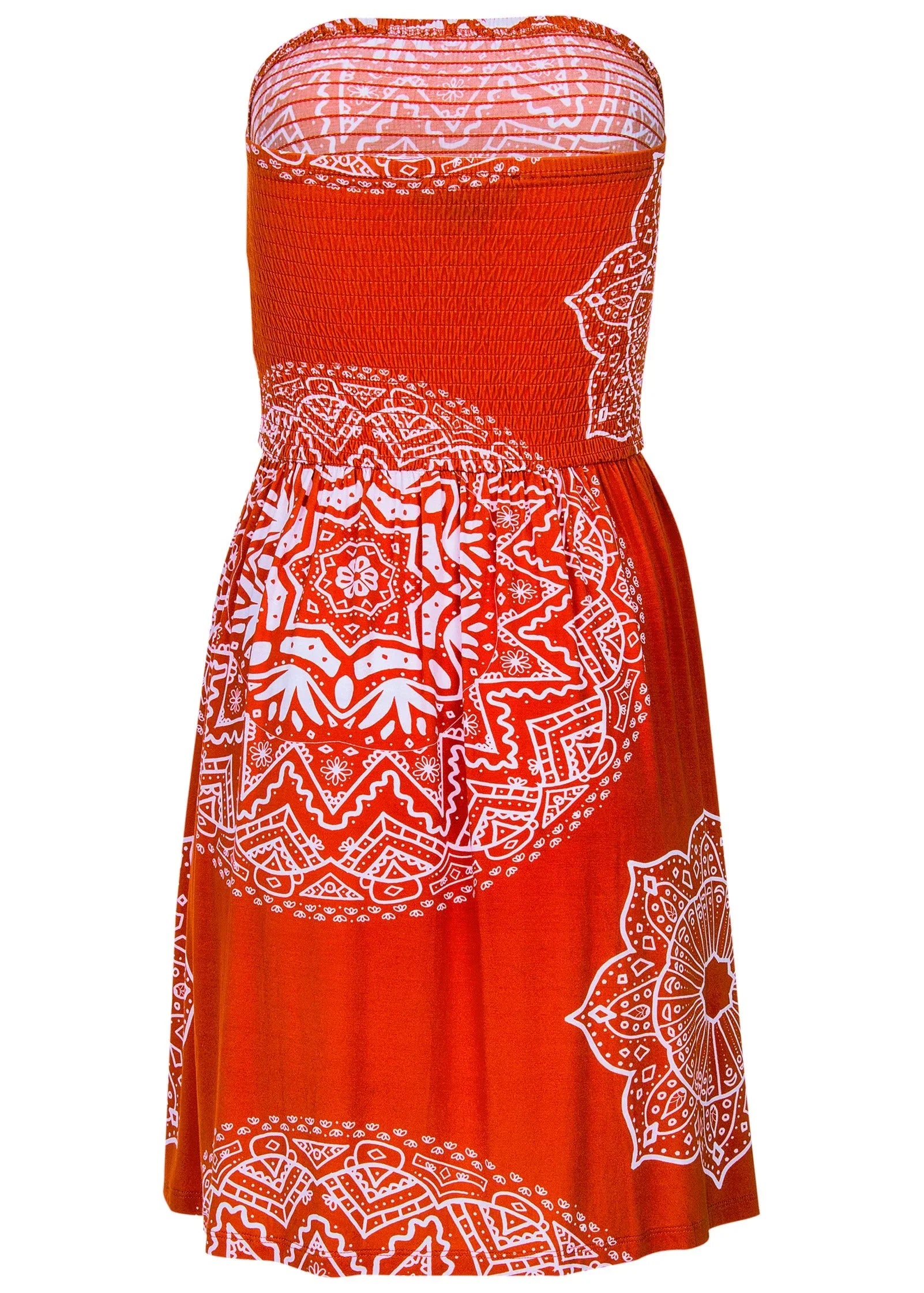 Convertible Cover Up Dress Ornate Medallion Clay