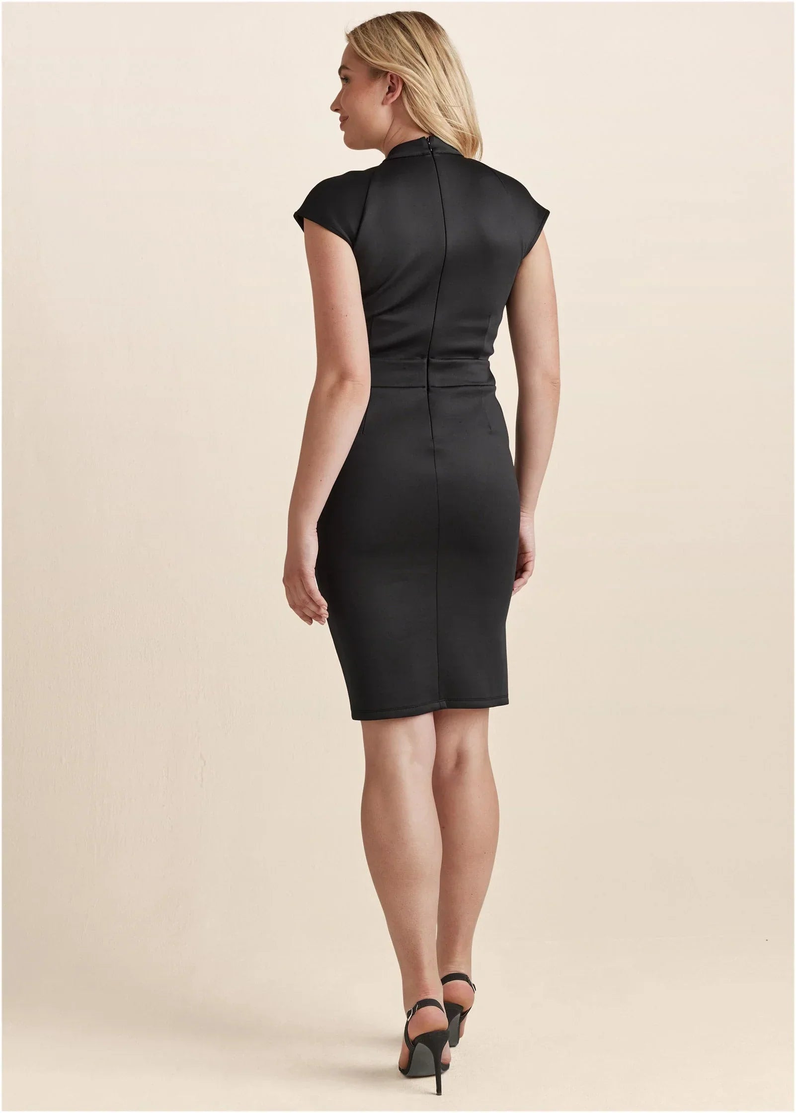 Cutout Ruffle Dress Black