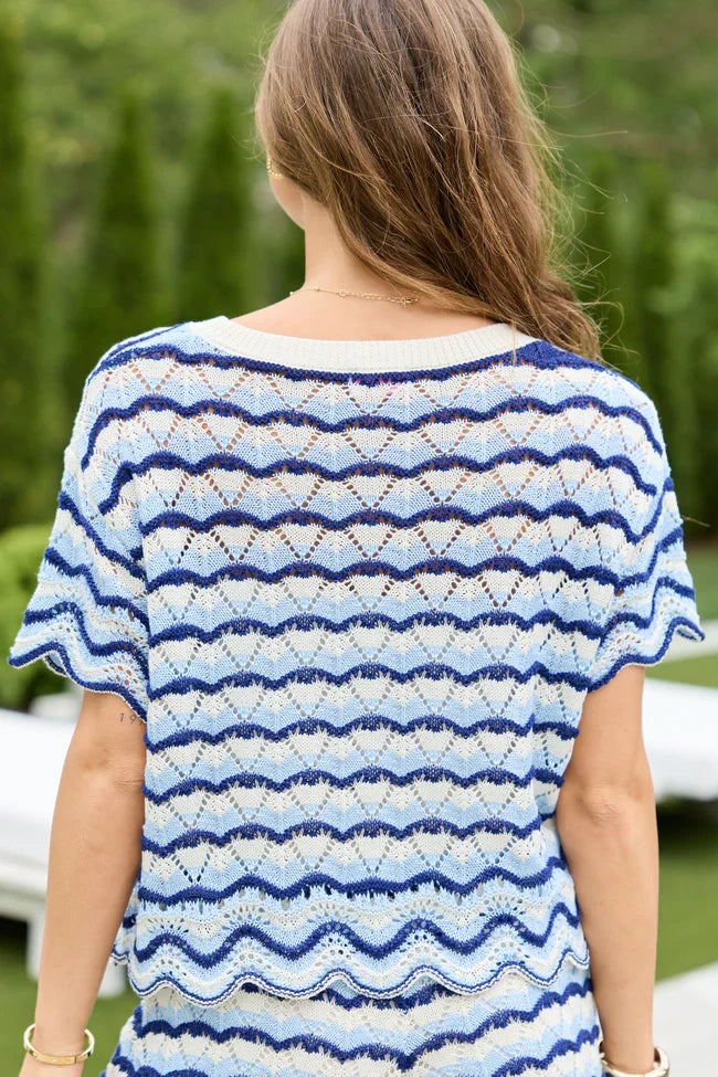 Sienna Blue Stripe Sweater