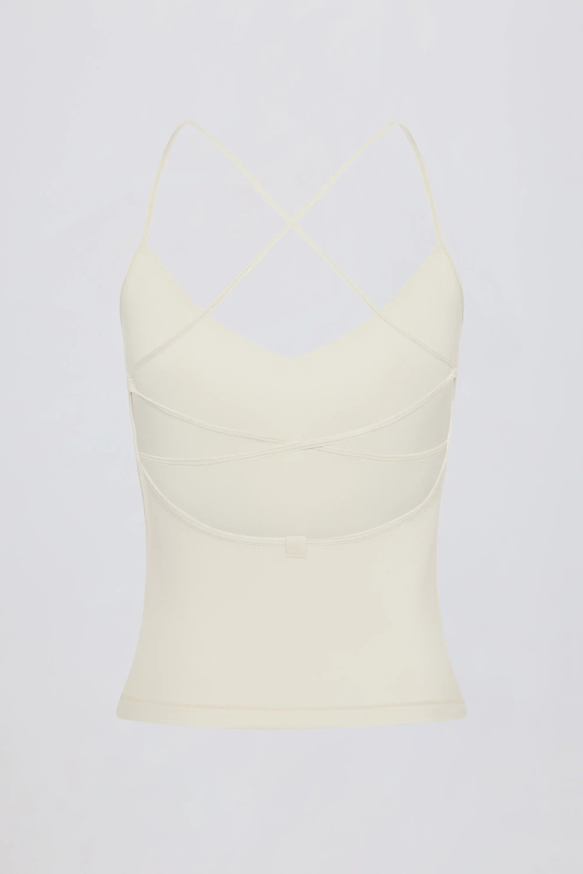Cross Back Tank Top in Cream