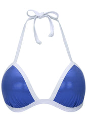 Liquid Leather Santa Cruz Push Up Triangle Top Blue White