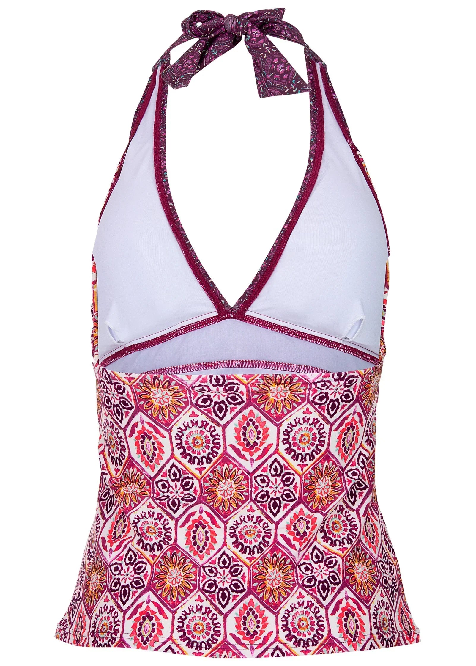 Athens Halter Tankini Top Royal Mosaic